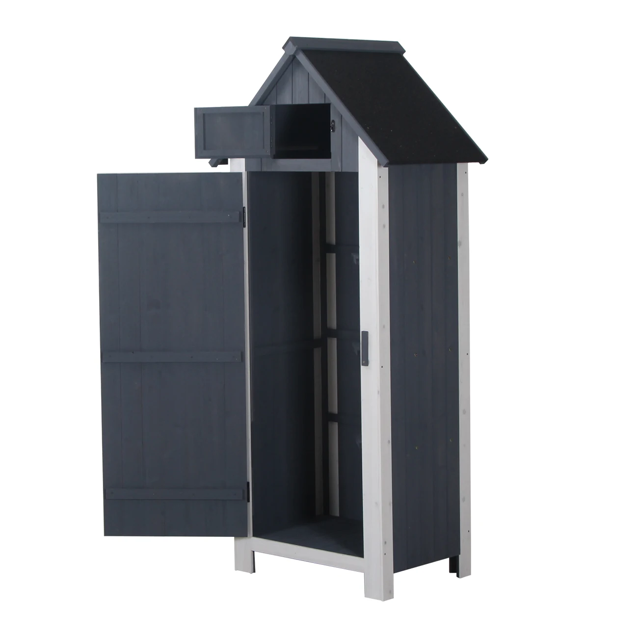 Outdoor Garden Kit Small House Sheds Grey Wood Outdoor Storage Small Storage Shed With Waterproof Roof