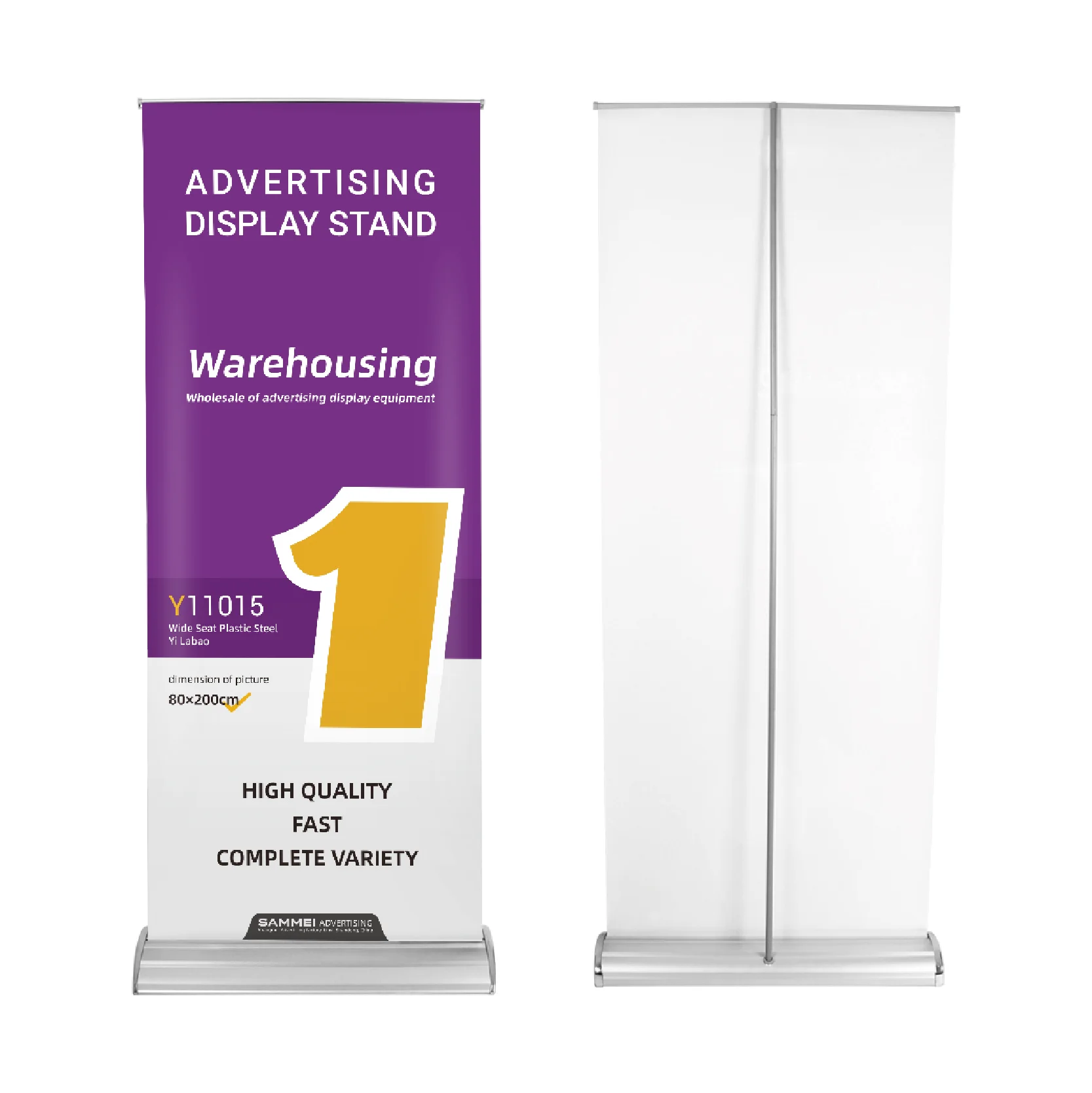 Hot Sale Advertising Stand Broad Wide Base Plastic Steel Roll Up Banner