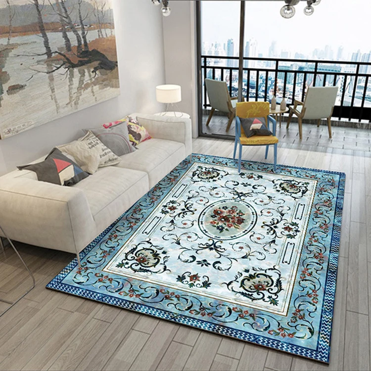 
Hot Sale Custom Printed Persian Soft Crystal Velvet Room Rug Carpets For Living room Sofa rugs 