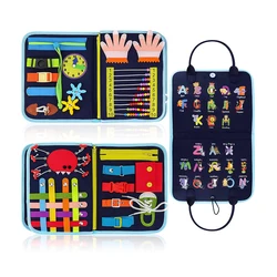 Child Educational Preschool Montessori Sensory Book Busy Board Toys for Airplane and Car Travel