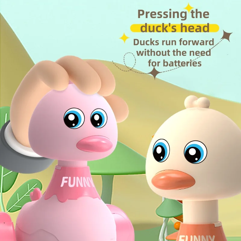 New Design Press And Swing Tumbler Inertia Yellow Duck Early Education Puzzle Toy For Children