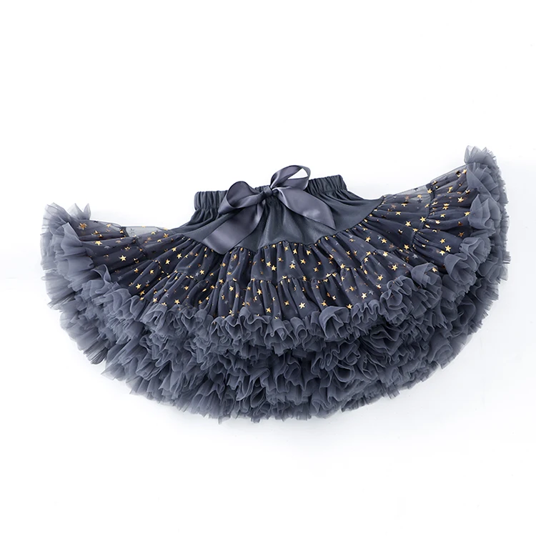 Girls Tutu Skirts Solid Fluffy Tulle Princess Ball Gown Pettiskirt Kids Ballet Party Performance Dress for Children