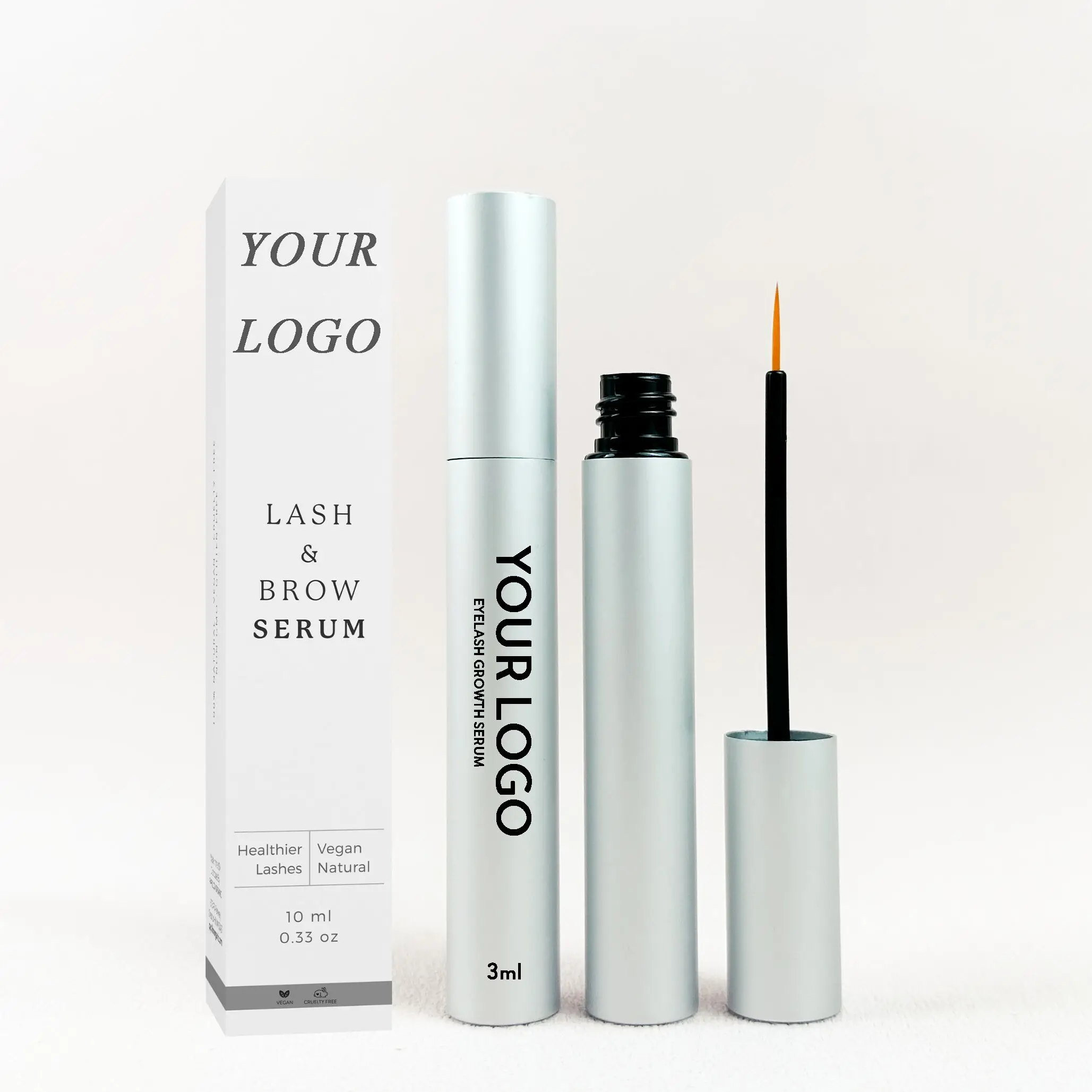 Vegan formula eyebrow castor oil serum private label oil-free liquid eye lash serum Eyelash Enhancing eyelash growth serum
