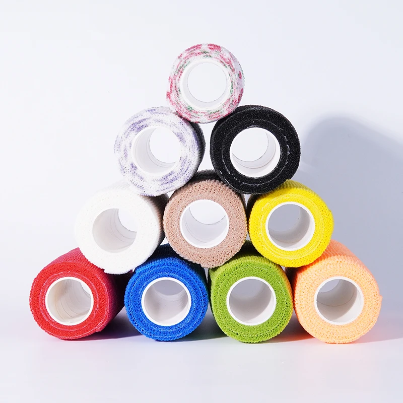 4.5m Non Woven Tattoo Solid Color Football Sock Wrap Cohesive Adhesive Bandage