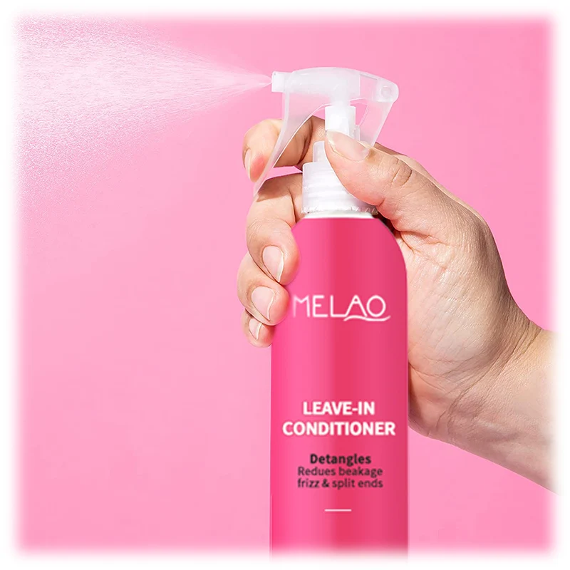 Deep Hair Growth and Breakage Coconut Oil Heat Protectant Spray Leave-In Conditioner For Fine Dry Damaged Curly Hair