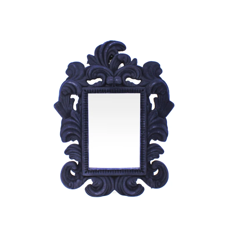 
Vintage Rustic Wooden Hand carved Home Craft decorative antique pocket wood frame mirror 