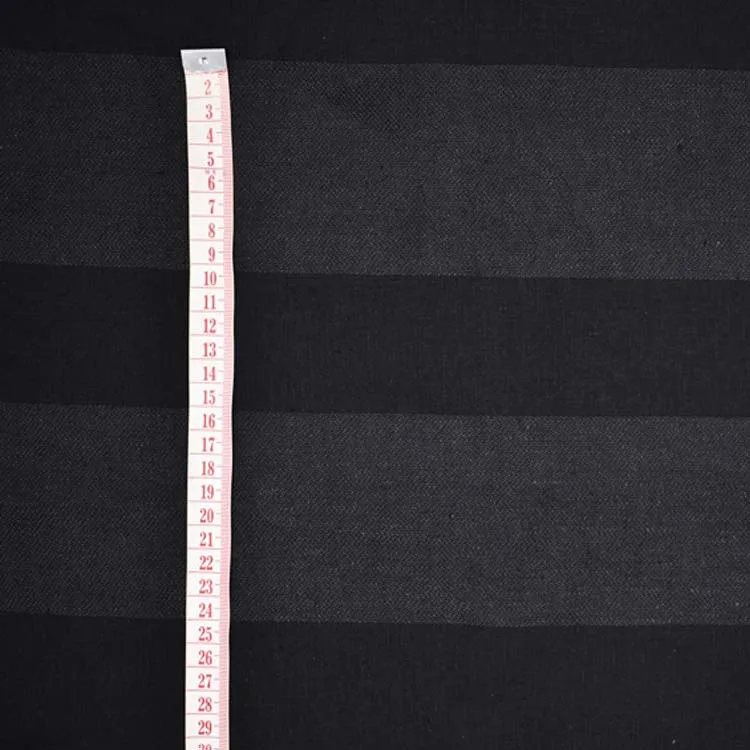 Wholesale custom belgian luxury black striped yarn dyed clothes flax fabrics dubai oeko-tex 100% linen fabric for suits