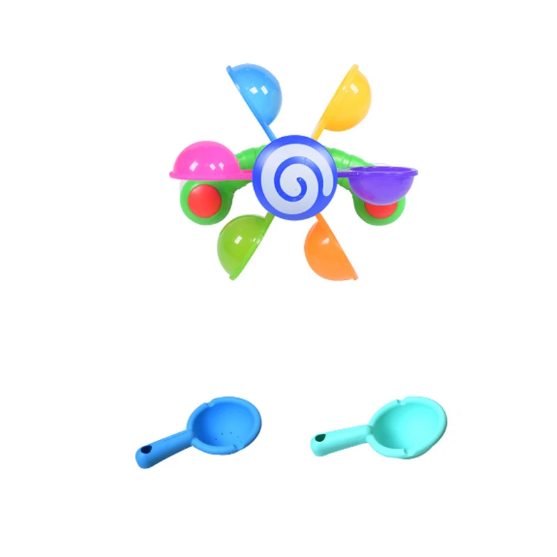 
Toddlers Kids Interactive Bpa Free Bath Tub Windmill Waterwheel Toy Kit For Boy and Girl 