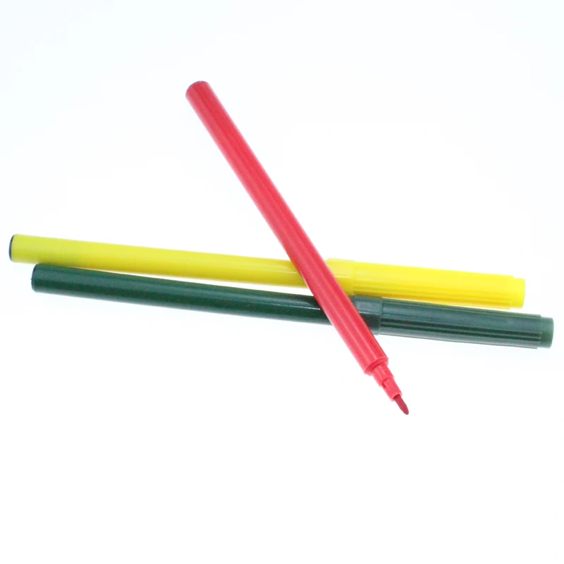 Stationery supplier 6 pcs packed art color markers custom printed fineliner felt tip color marker pens