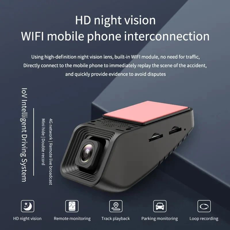 4G sim card Car Camera APP Live Video Recorder Free Track With Dual Cameras Car GPS Tracking Remote Monitoring Dash Cam