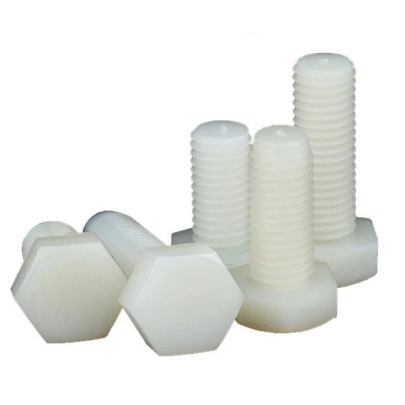 nylon bolt Factory Wholesales Nylon Outer Hexagonal Bolt White Plastic Screw Machine Screw M3-M10 PA66