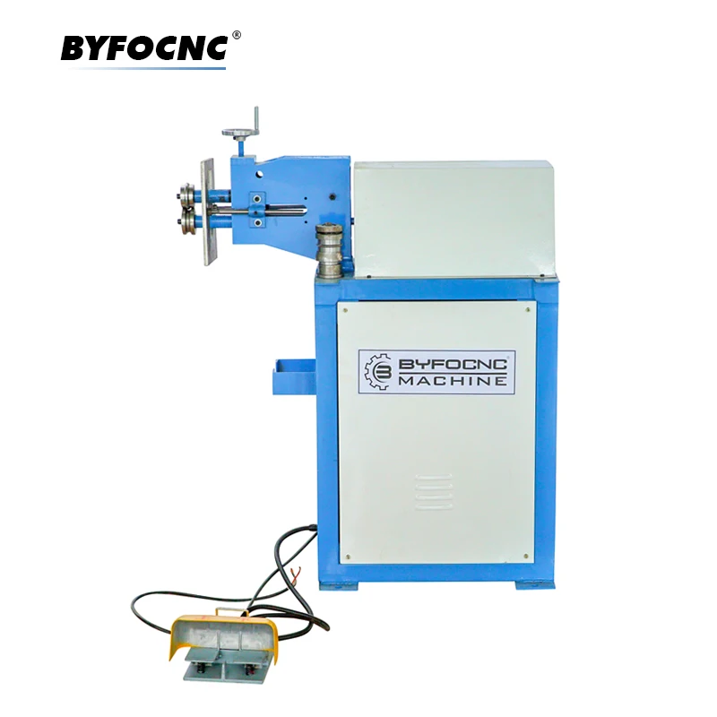 BYFO brand HVAC electric rotary beader sheet metal round pipe swaging machine LH-15 duct machine automatic fabrication