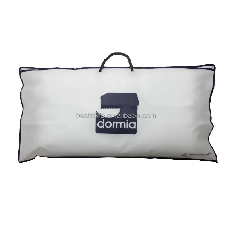 Black nylon handle clear quilt vinyl zippered storage bag