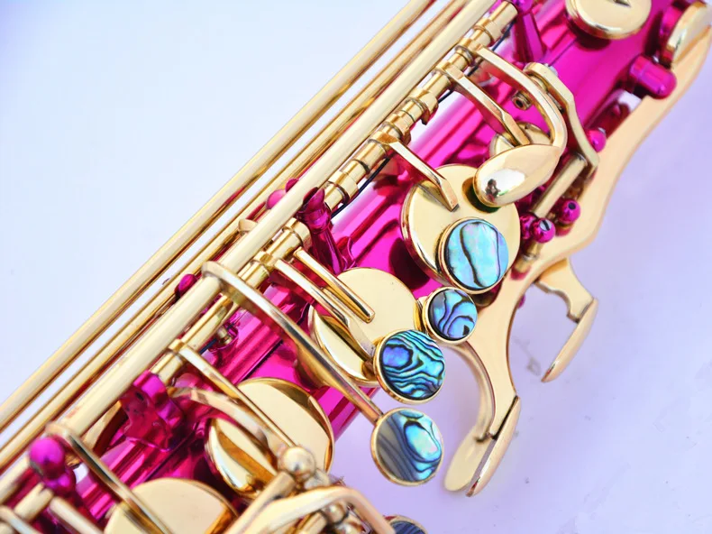 
Rose Gold Lacquer Brass Alto Instrument Accessories Professional Eb China Sax Saxophone Alto 