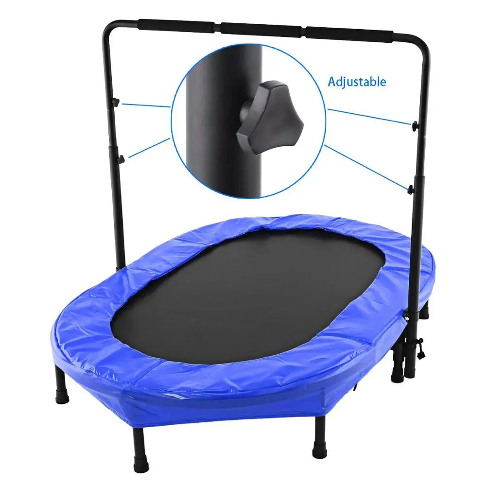 Popular Mini Oval Kids Jumping Toys Trampoline With Handle