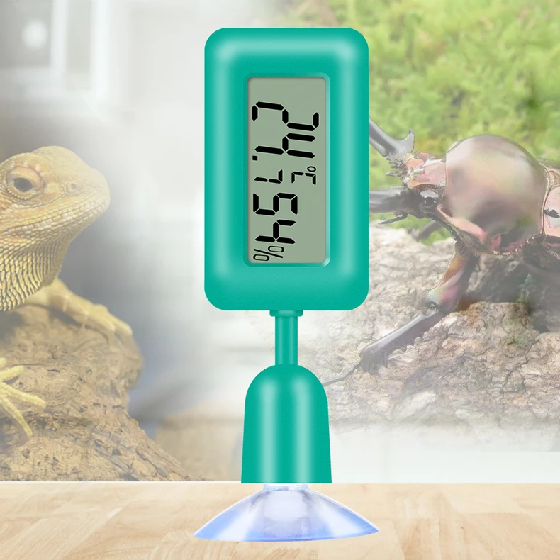 Rotatable Thermometer Digital Hygrometer Suction Cup Indoor Greenhouse Temperature Humidity Meter for Showcase