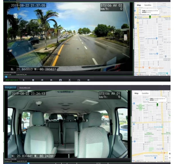 JX19 4g gps division camera 4G remote video AI dashcam with sim card gps tracker software tracking platform