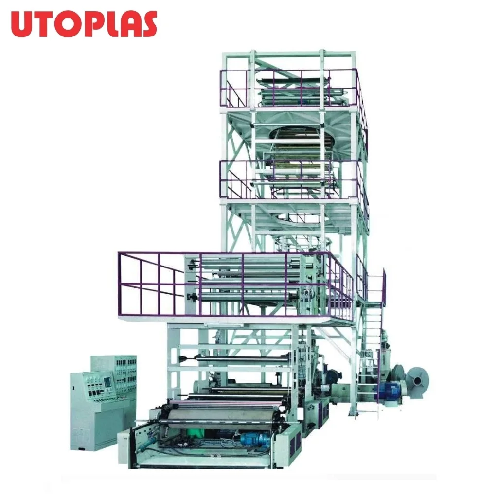UTOPLAS Best Selling Automatic Three Layers Co-extrusion Film Blowing Machine