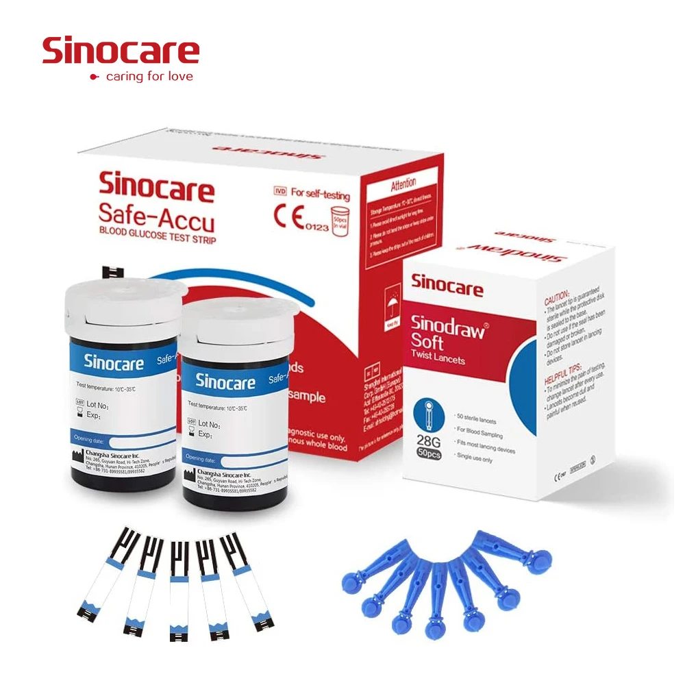 Тест-полоски для глюкометра Sinocare Codefree 50