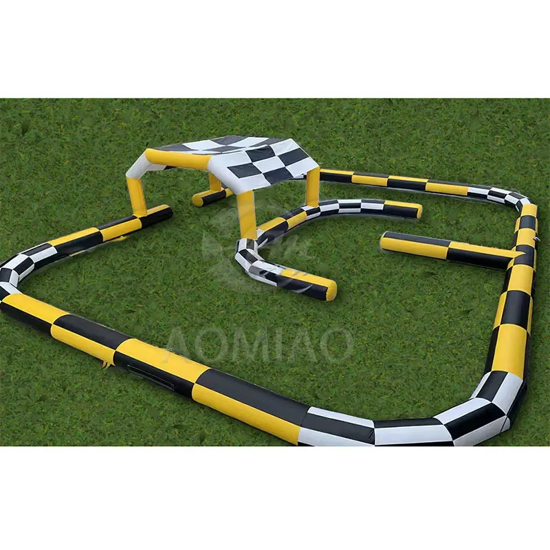 Crazy Inflatable Go Karting Track Bumper Car Inflatable Games Race Track
