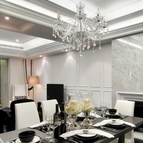 Pure white wall ceiling decoration plaster cornice