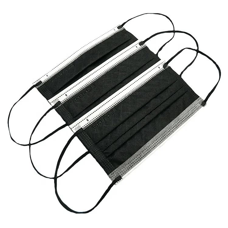 EN14683 Custom Wholesale protective disposable surgical Black kids mask 3 ply medical face mask for CE