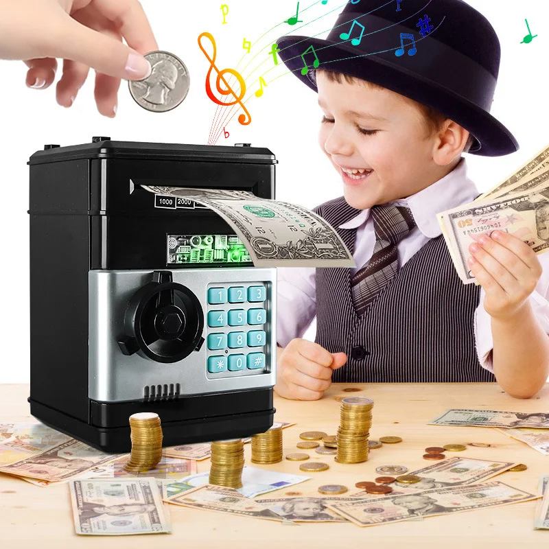 ATM Piggy Bank Toy for Real Money for Kids Adults
