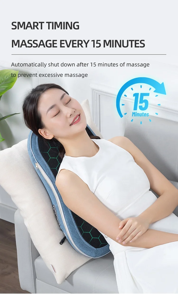 Health care amazon best selling korea heated tourmaline compress heating massage car seat cushion mat body massage