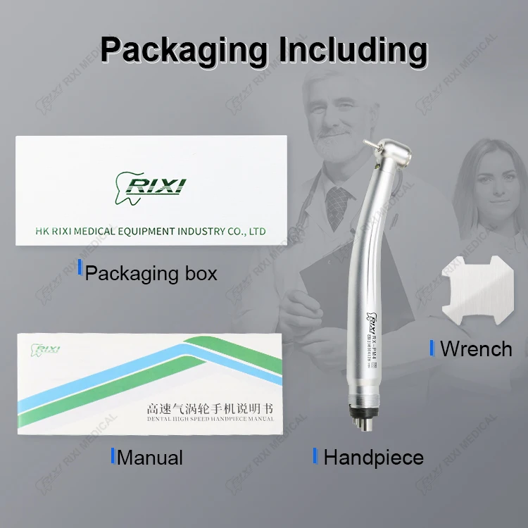 Dental Handpiece RIXI Brand Dental Turbine 350000RPM ceramic bearing dental lab handpiece can make OEM dental handpieces
