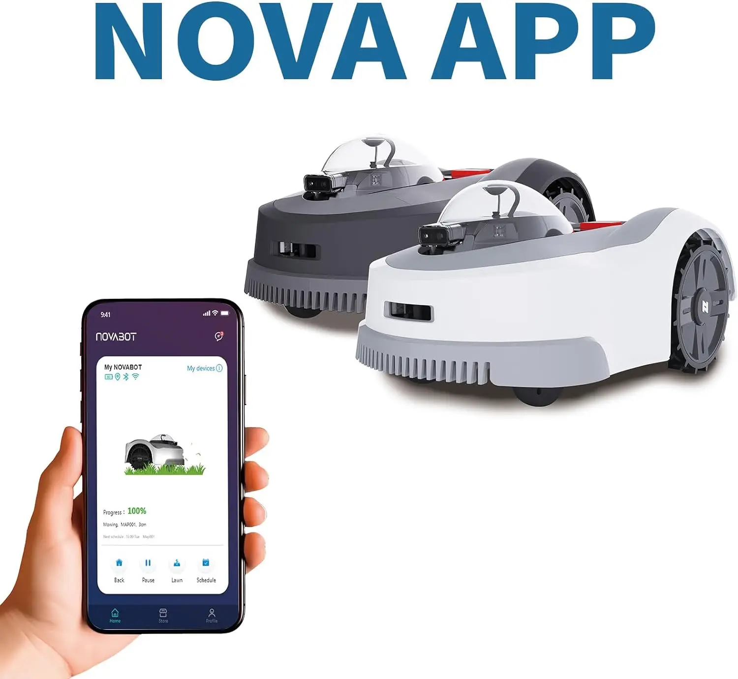 AKX N1000 N2000 Robot Lawn Mower no Perimeter Wire Free RTK+TOF+Vision Robotic Lawn Mower for Adjustable APP