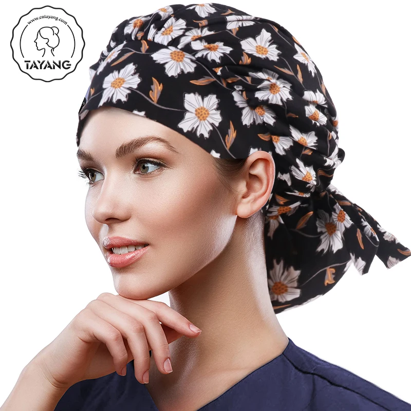 Хлопковая двухслойная шапочка для ухода за хвостом