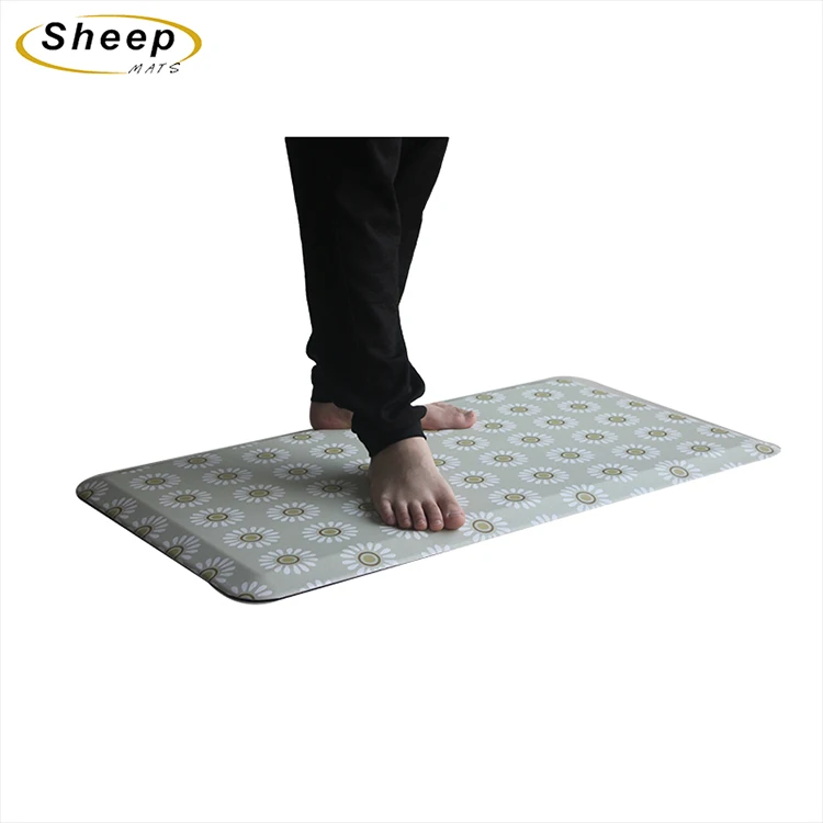 Sheepmats New Arrival Black Comfortable Waterproof Pu Anti-fatigue Office Floor Mats with Handle
