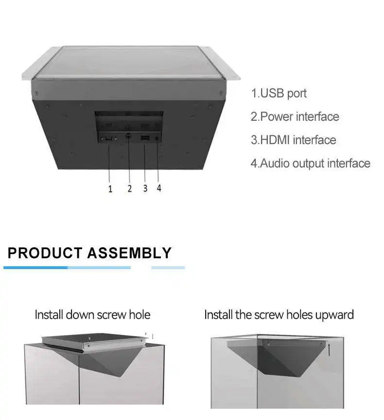 New Arrival Durable 19 Smart Mirror Touch Screen Inches Mini Hologram Projector