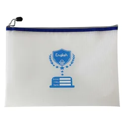 Subject Printed EVA Zipper Student document folder Bag Eco-friendly Mesh Zipper plastic Bag File Folder Accessories EVA