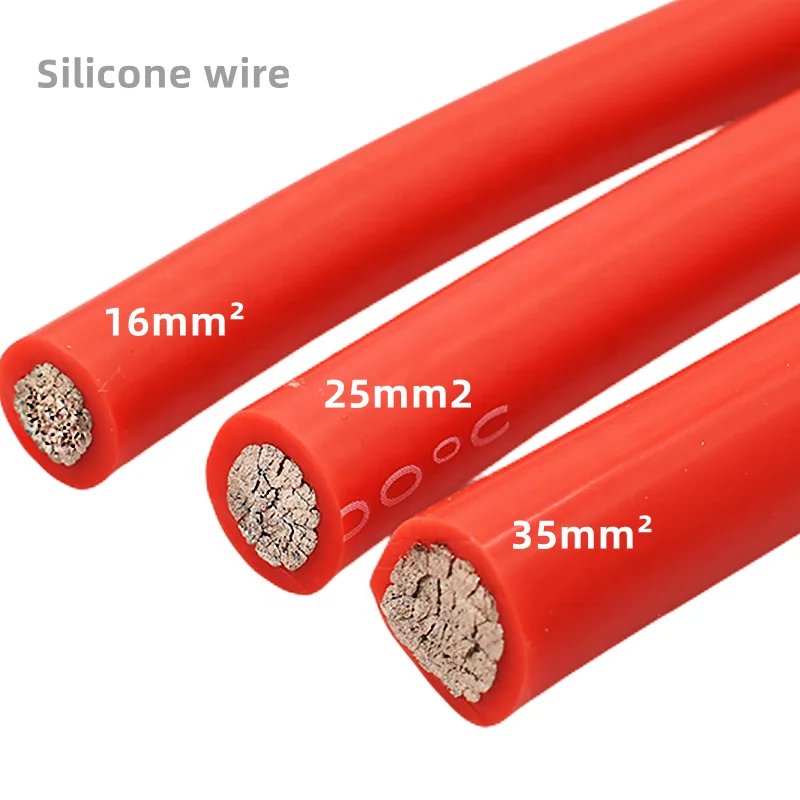 16mm 25mm 35mm 50mm 75mm Flexible Silicone wire cable  High Temperature Resistant Silica Gel Wire SIAF cable for internal wiring