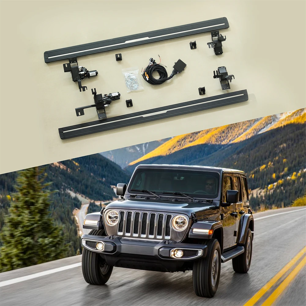accessories parts automotive stand up pedal board car electric folding step for jeep wrangler 2015-2019