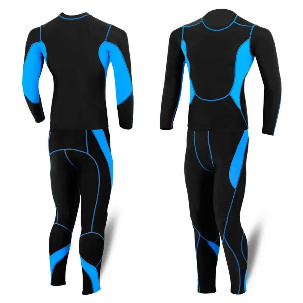
Mens Compression Suit Activewear Sports Cycling Base Layer Tights Under Tops Men Clothing Compression T-shirt Tights Pants Suit 