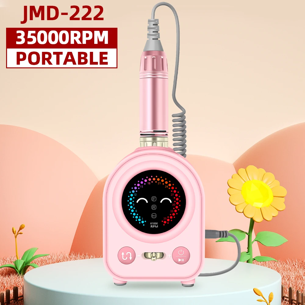 Jimdoa JMD-222 High Quality Private Salon Professional Speed Cleaning Mini Nail Drill Machine with 35000RPM Plastic 15W 1pcs