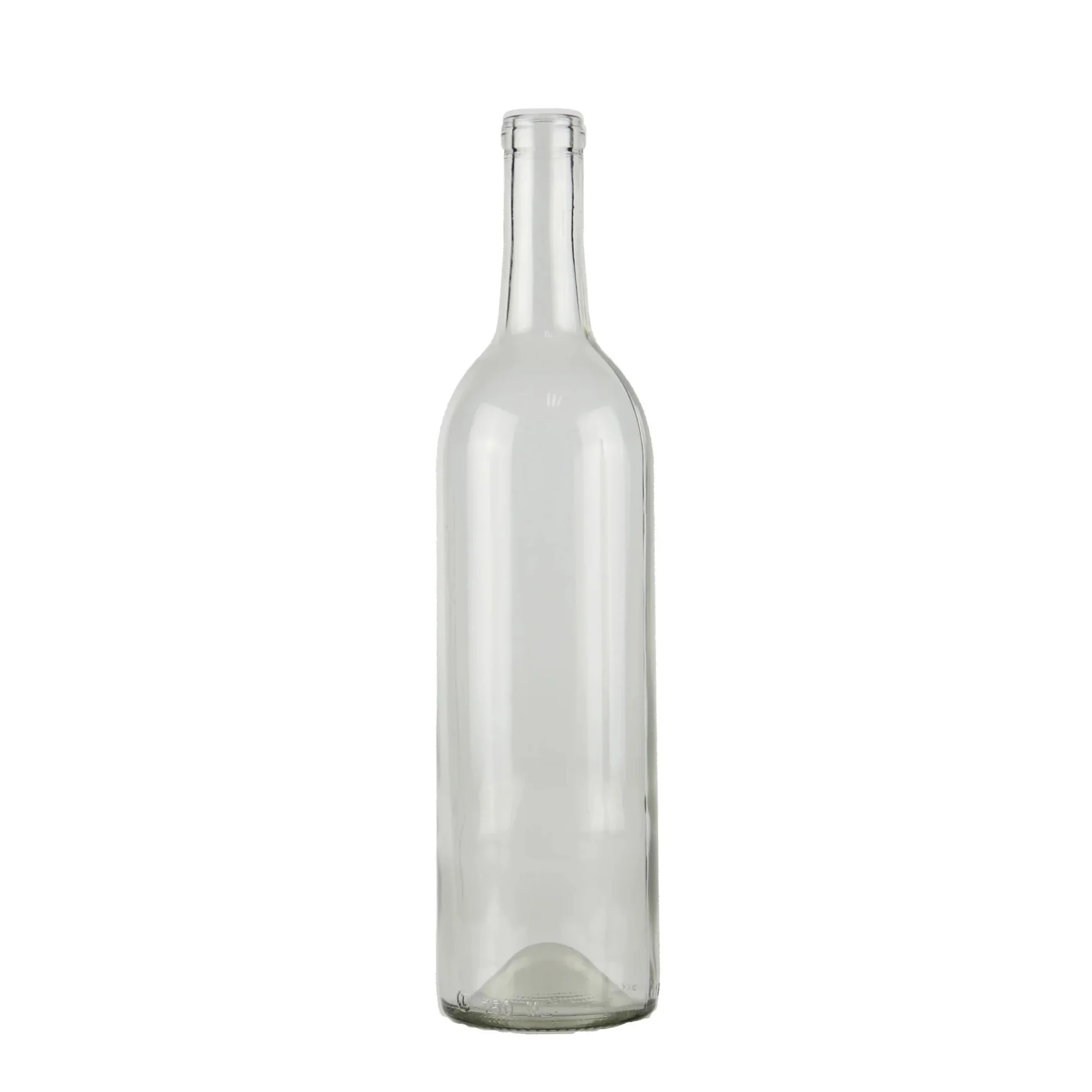 Bestseller 750ml White Wine Redwine Rosewine Glass Bottle Clear Brown Green Color with T-top
