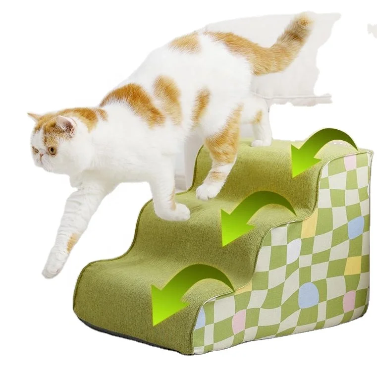 Waterproof Linen Pet Stairs Sofa Ramp High-Rebound Non-Hair Sponge for Dogs