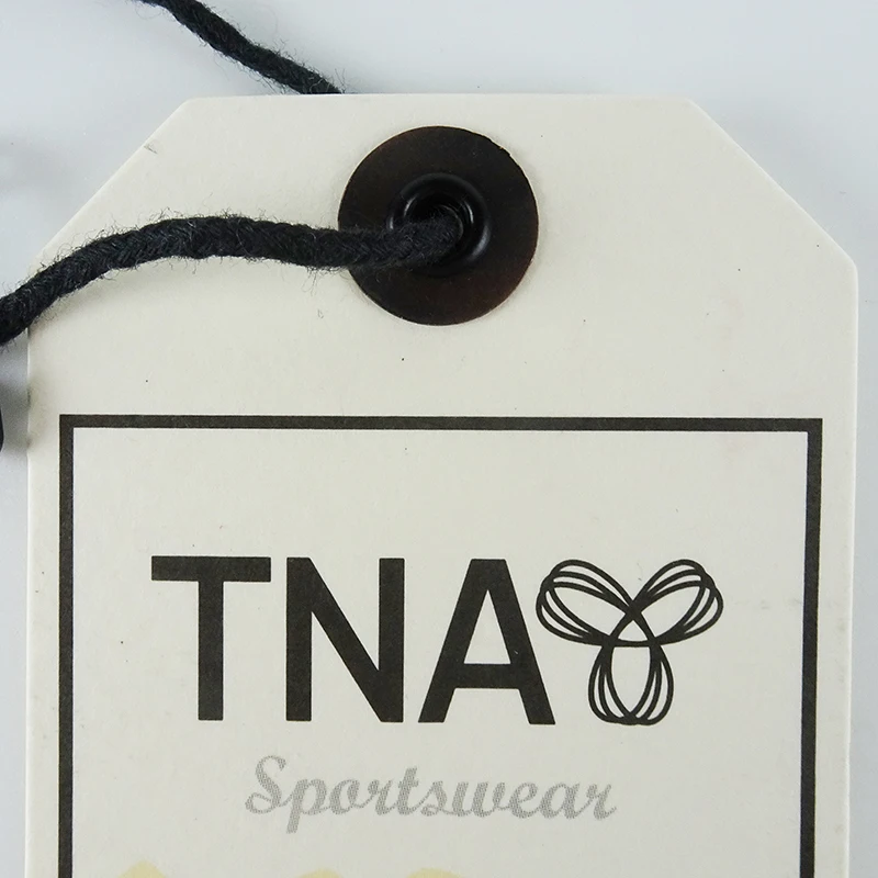 Custom Design FSC Certified 350gsm Matt White Paper Tag  Hang Tags for Clothing