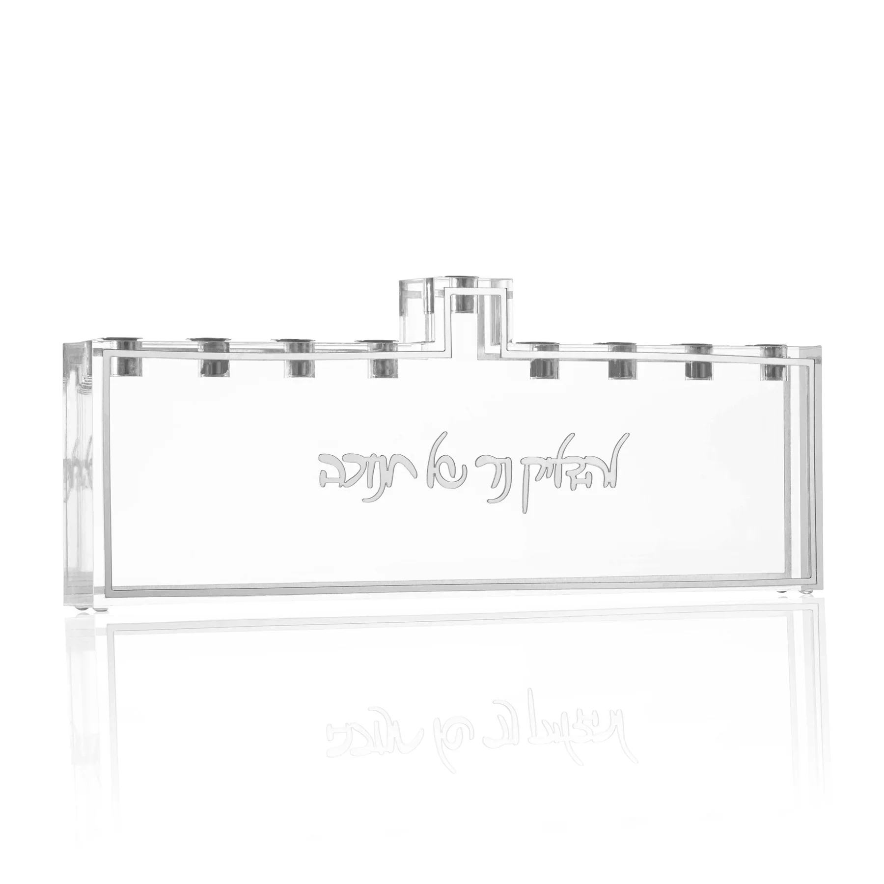 Judaism Lucite Menorah для еврейского ханукального завода по индивидуальному заказу Judaica Chanukah Подарочный акриловый канделябрный канделябры в качестве вазы