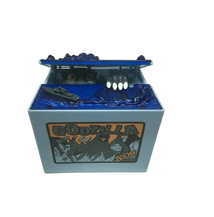 Копилка для монет Godzilla Монстр динозавр движущаяся музыкальная электронная Детская копилка коробка для денег