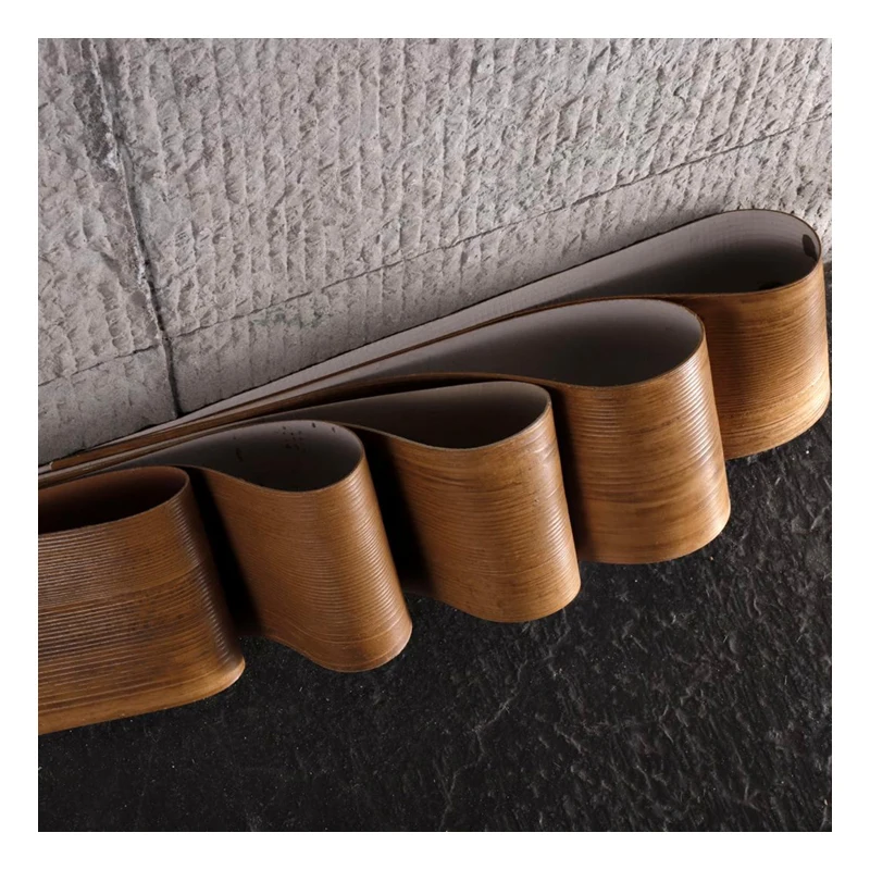 Wood color wood look flexible tiles for interior&exterior wall mcm soft stone fireproof waterproof thin wall cladding tile