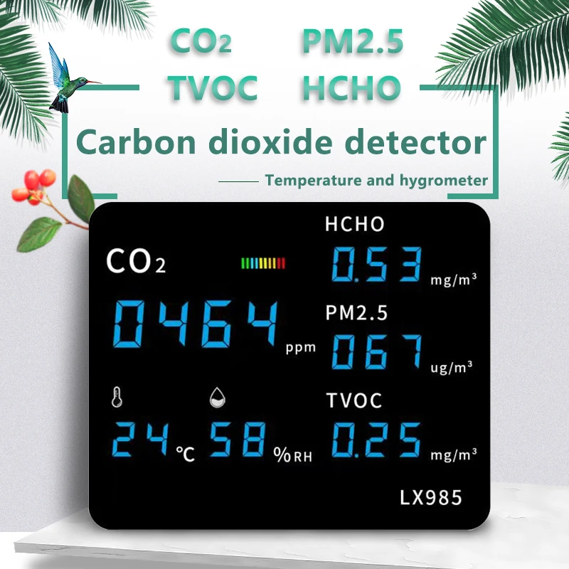 
Multifunctional air detector co2 controller with Large LED digital thermometer & hygrometer 