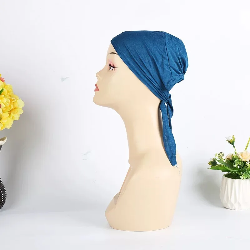 
wholesale tie back spandex underscarf stretchy inner hijab cap 