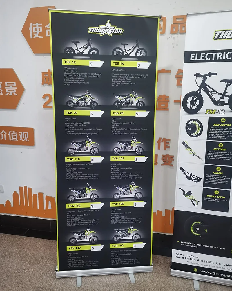 Wholesale Banner Stand Roll Up Banner Aluminium Display Stands Aluminum Retractable Banners for Advertising and Promotion