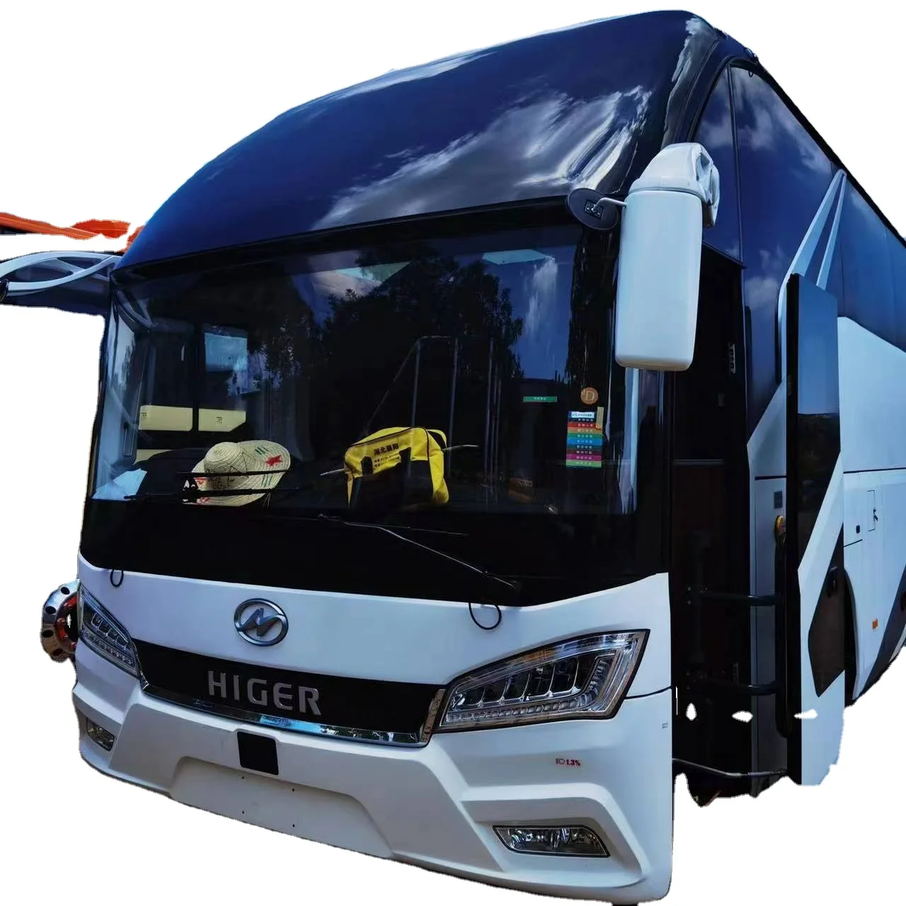 RHD new higer diesel bus Used 50-60 seaters luxury coach bus travel city sightseeing coach bus for africa sale