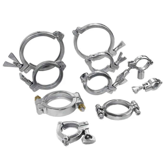 DONJOY Sanitary Stainless Steel 304 Heavy Duty Middle Single Double Pin Ferrule Clamp Tri Clamp Pipe Fitting