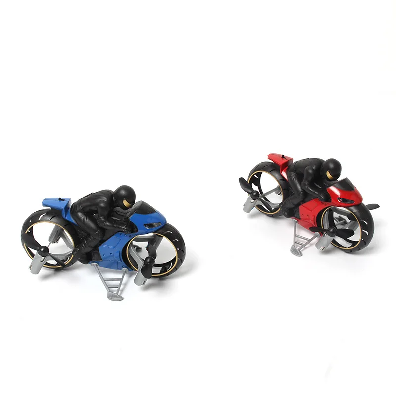 Land and air dual mode four axis motorcycle aircraft one key stunt light aircraft remote control vehicle